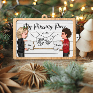 Couple - My Missing Piece - Personalized Wooden Slider Card