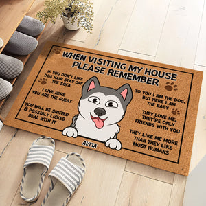 Pet Lover - When Visiting My House, Please Remember - Personalized Pet Decorative Doormat