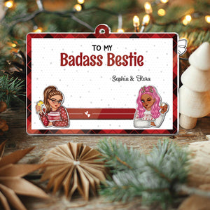 Besties - To My Badass Bestie - Personalized Acrylic Slider Card