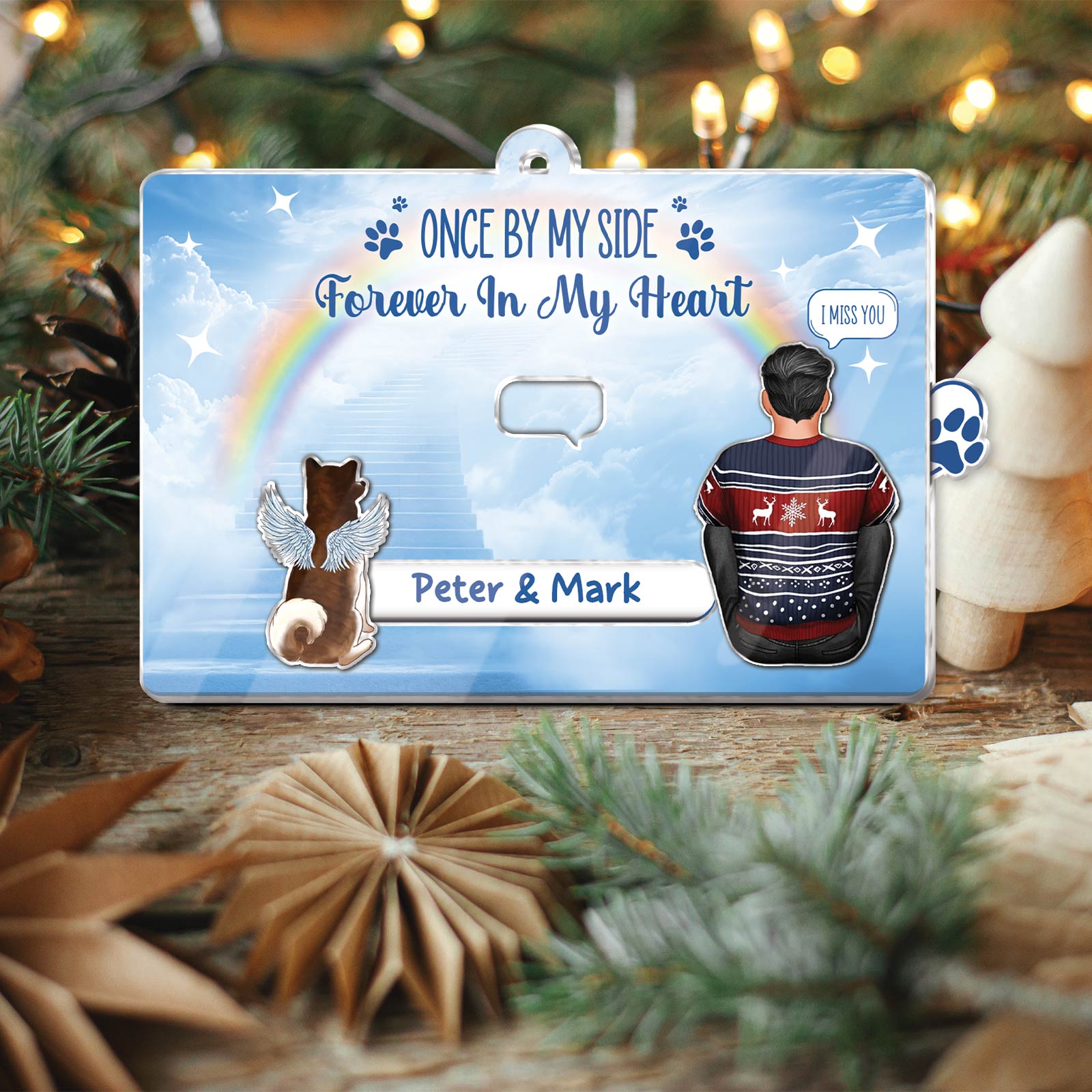 Pet Lover - Once By My Side, Forever In My Heart - Personalized Acrylic Slider Card