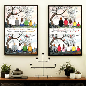 Family - Because Someone We Love Is In Heaven - Personalized Poster