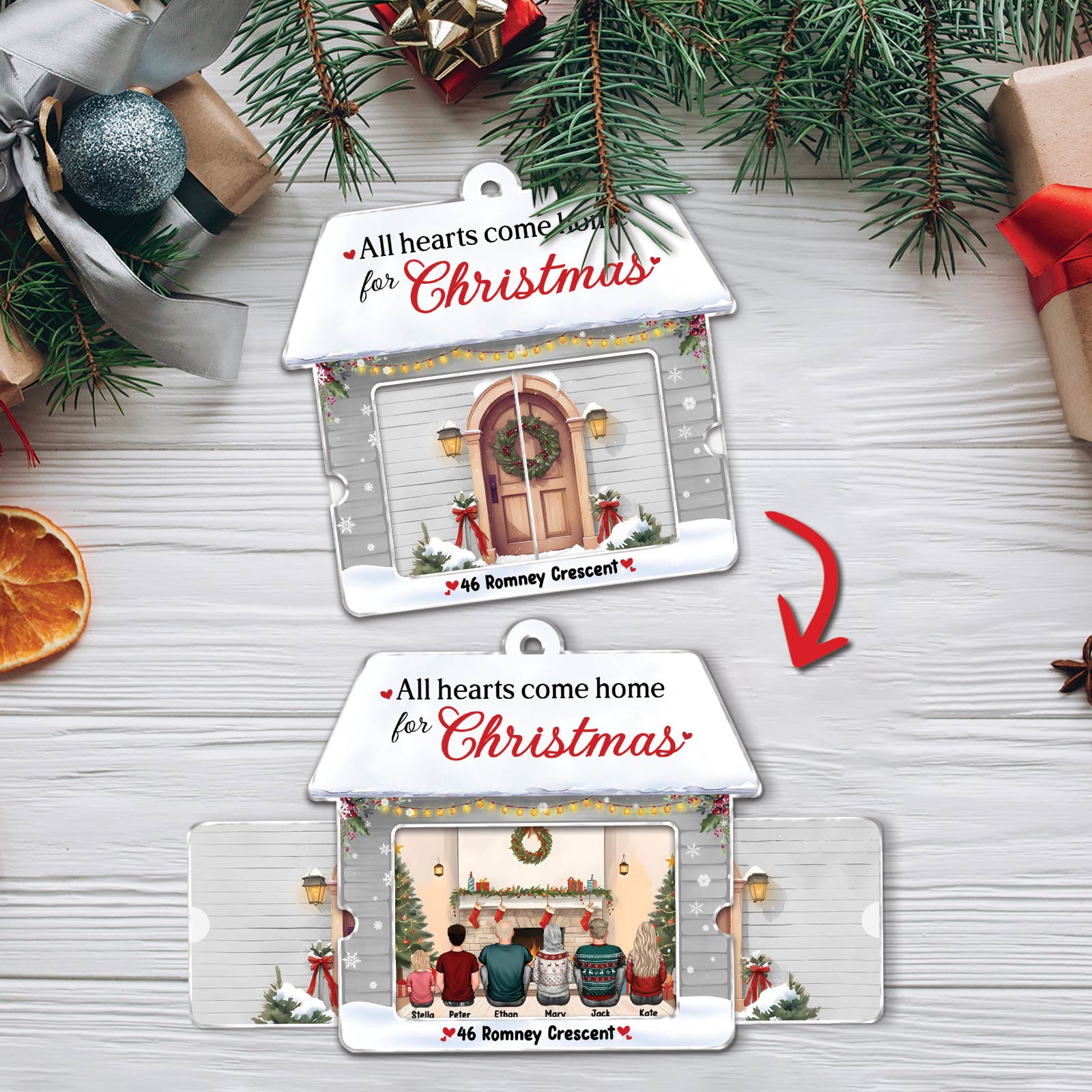 Family - Together Our Favorite Place To Be - Personalized Acrylic Slider Card