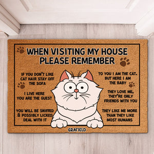 Pet Lover - When Visiting My House, Please Remember - Personalized Pet Decorative Doormat