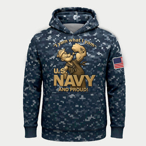 U.S. Navy And Proud Popeye Military Camo Shirt – Patriotic Navy Veteran