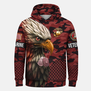 USMC Eagle Veteran Warrior Shirt - Full Print Camouflage