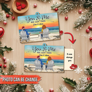 Couple - You & Me We Got This - Personalized Wooden Slider Card