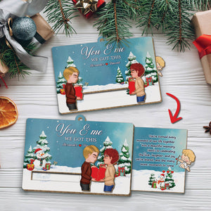 Couple - You & Me We Got This - Personalized Wooden Slider Card