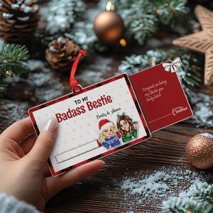 Besties - To My Badass Bestie - Personalized Acrylic Slider Card