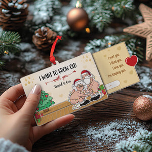 Couple - Loving Is Supporting Each Other In Old Age - Personalized Acrylic Slider Card