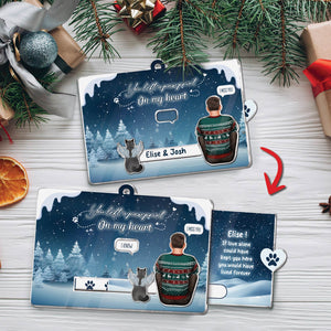 Pet Lover - Once By My Side, Forever In My Heart - Personalized Pet & You Acrylic Slider Card Ver 2