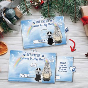 Pet Lover - Once By My Side, Forever In My Heart - Personalized Acrylic Slider Card