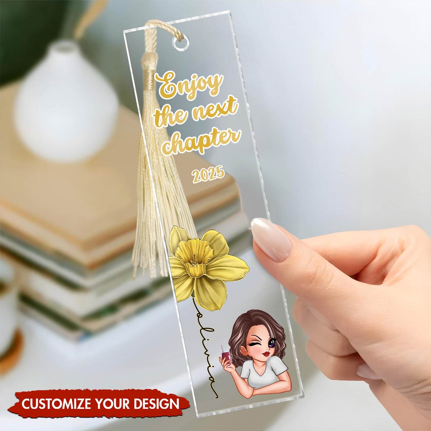 Book Lovers - Personalized Acrylic Bookmark