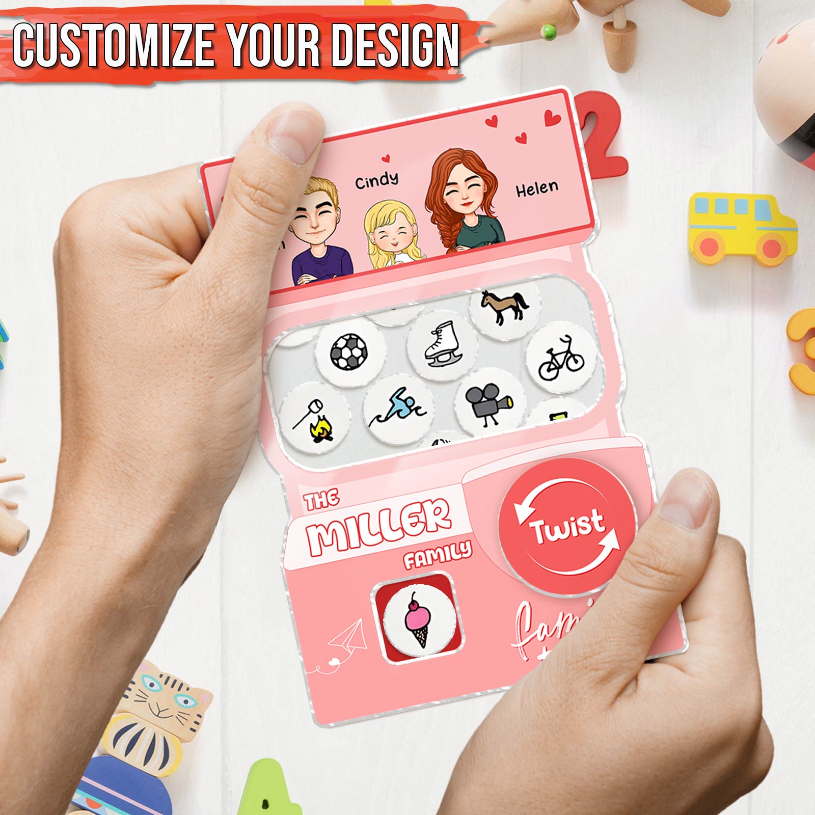 Family - The “Name” Family - Personalized Acrylic Gacha Machine