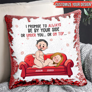Couple - Together Is Our Favorite Place To Be - Personalized Sequin Pillow