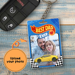 Father - Best Dad Ever - Personalized Dad's Toy Dream Car Acrylic Keychain