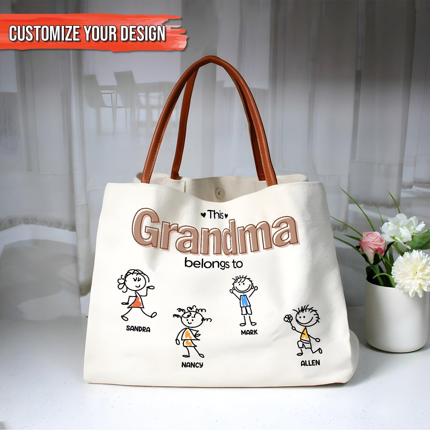 Gift For Mom - This Mum Belongs To - Personalized Grandma Tote Bag