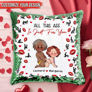 Couple - I F*cking Love You Either Way Works - Personalized Sequin Pillow