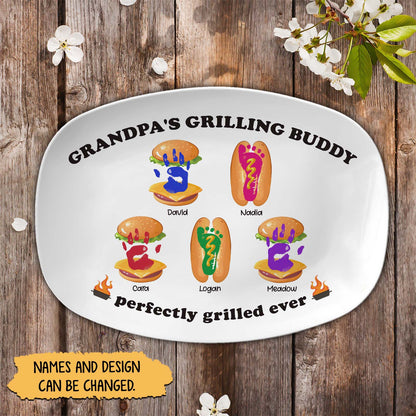 Family - Daddy's Grilling Buddy - Personalized Platter