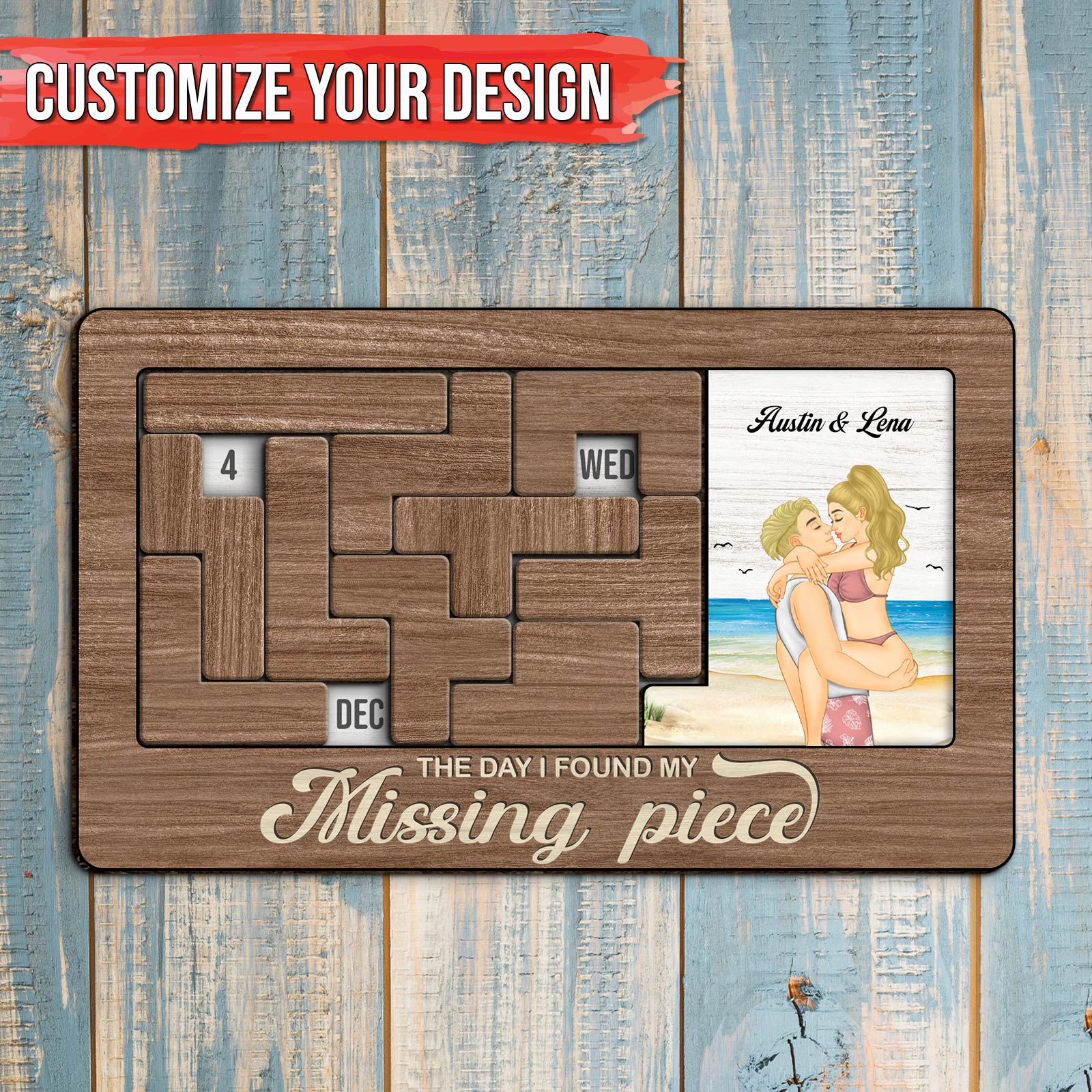 Couple - You Will Forever Be My Always - Personalized Sliding Puzzle Calendar