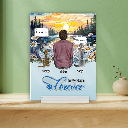 Pet Lover - Forever In My Heart - Personalized 2 - Layered Acrylic Plaque