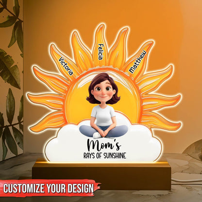 Family - Whose Rays Of Sunshine - Personalized Led Night Light