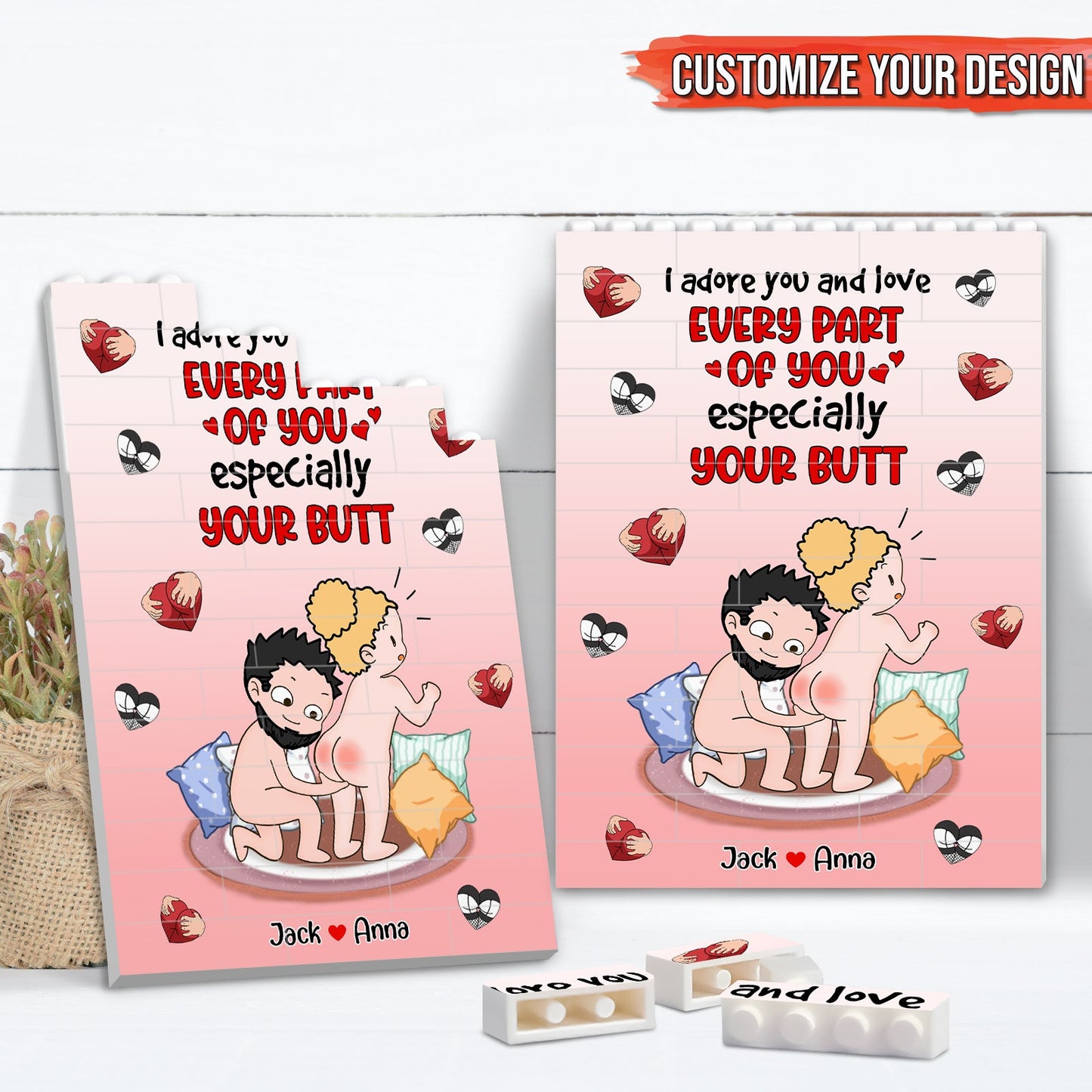 Couple - I Adore You And Love Every Part Of You Especially - Personalized Jigsaw Puzzles