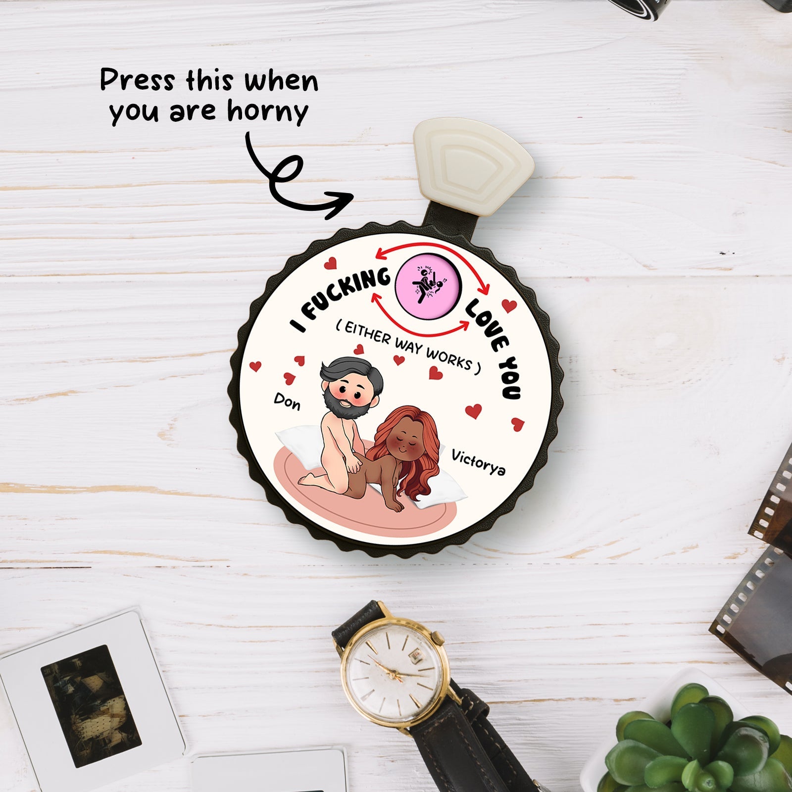 Couple - I F*cking Love You - Personalized Love Spinner