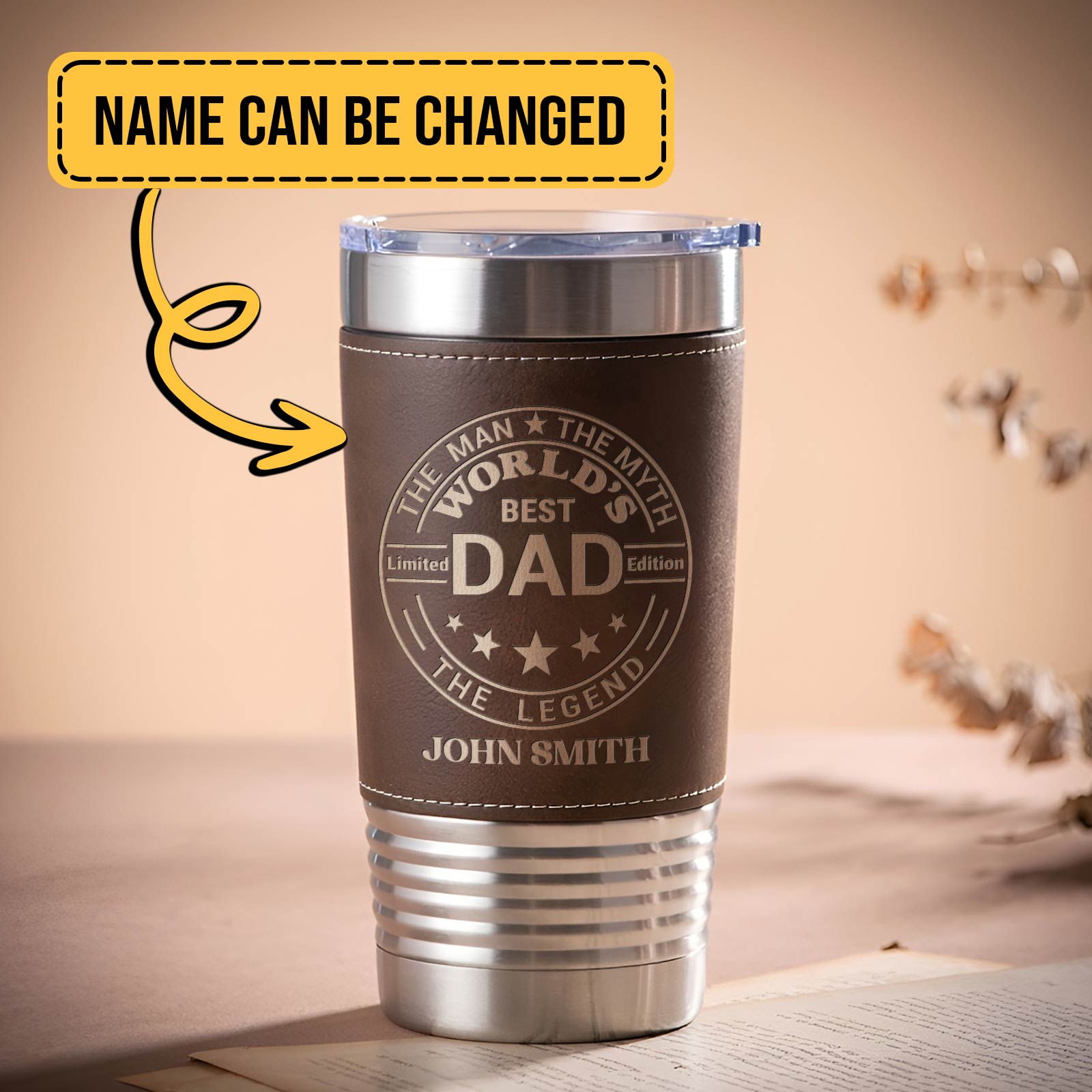 Dad - The Man The Myth The Legend - Personalized Stainless Steel Tumbler