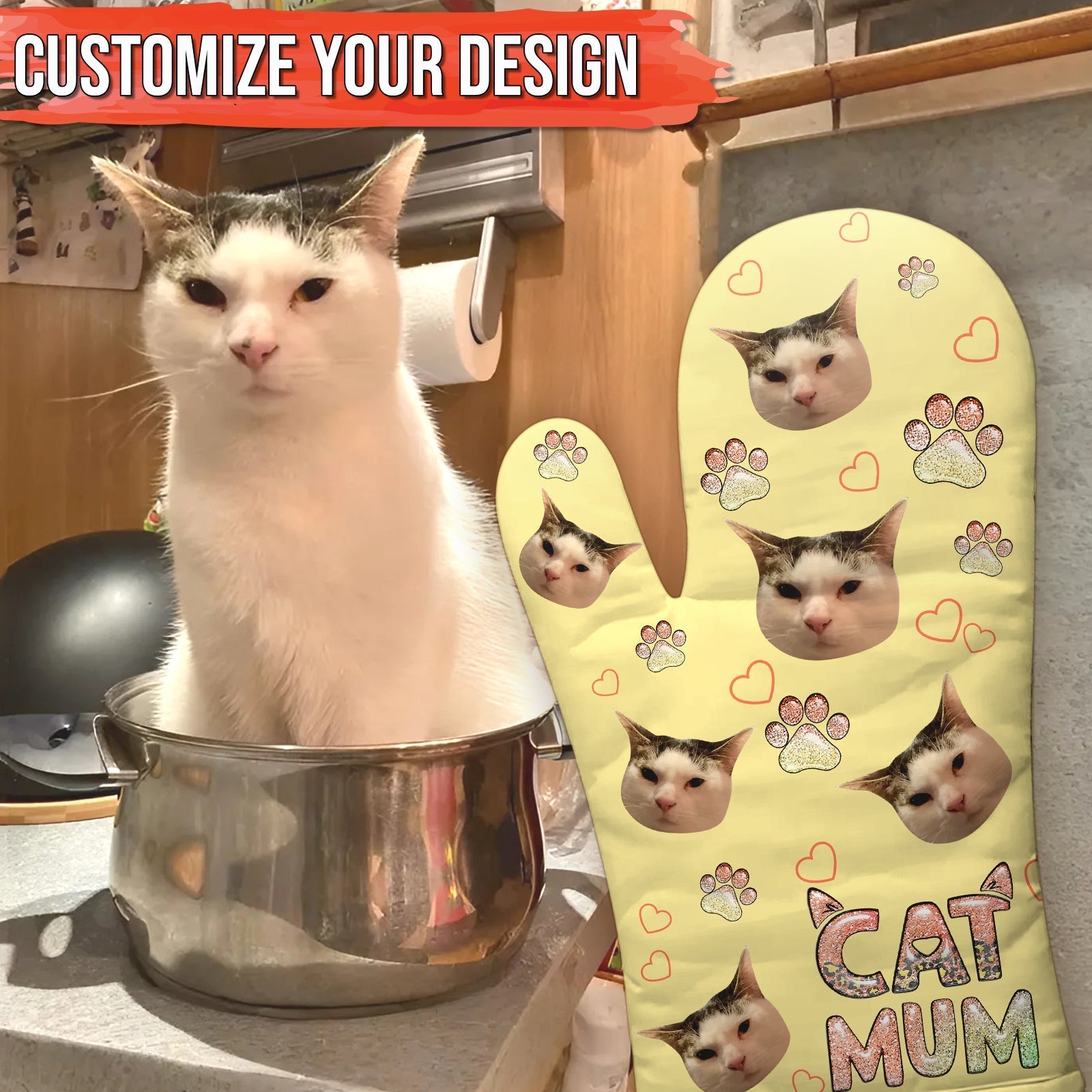 Pet Lover - Dog/Cat Mum - Personalized Oven Mitt