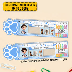 Run To Me - Personalized Pet Friends Shaking Ruler For Kids