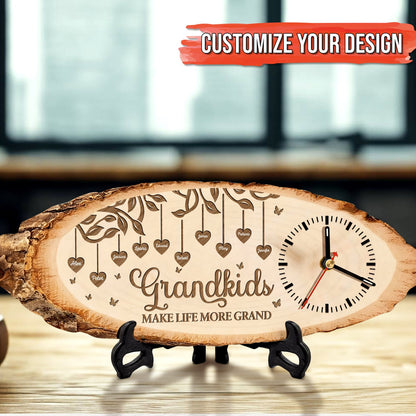 Family - Grandkids- Personalized Wooden Clock