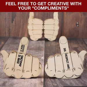 Automatic Middle Finger - Personalized Flip-Off Thumbs-Up Slider