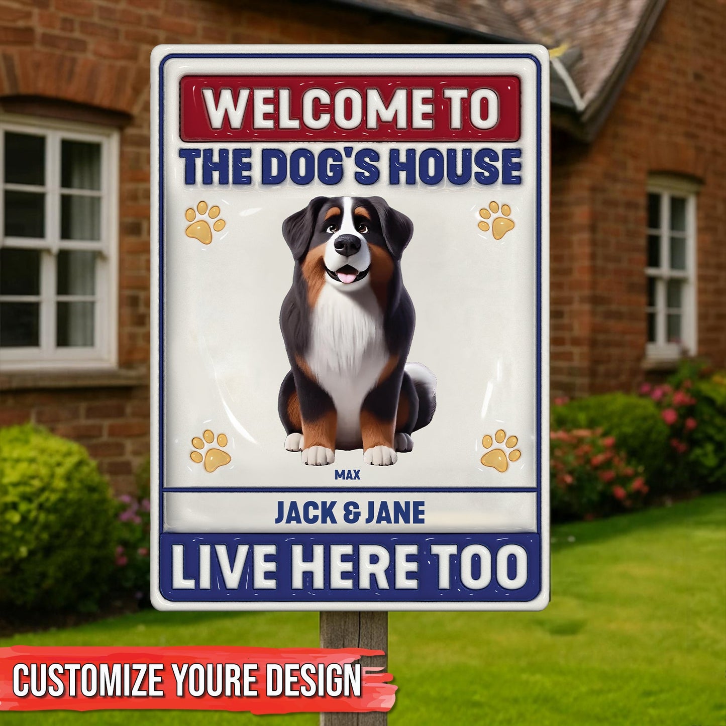 Pet Lovers - Welcome To - Personalized Metal Sign