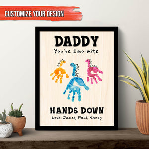 Family - Daddy, You're Dino-Mite - Personalized Wooden Layers Plaque