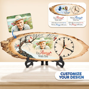 Family - I'm Always With You - Personalized Wooden Clock