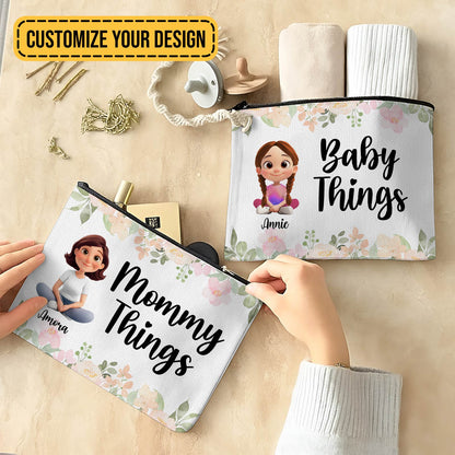 Family - Mommy Baby Things - Personalized Makeup Bag