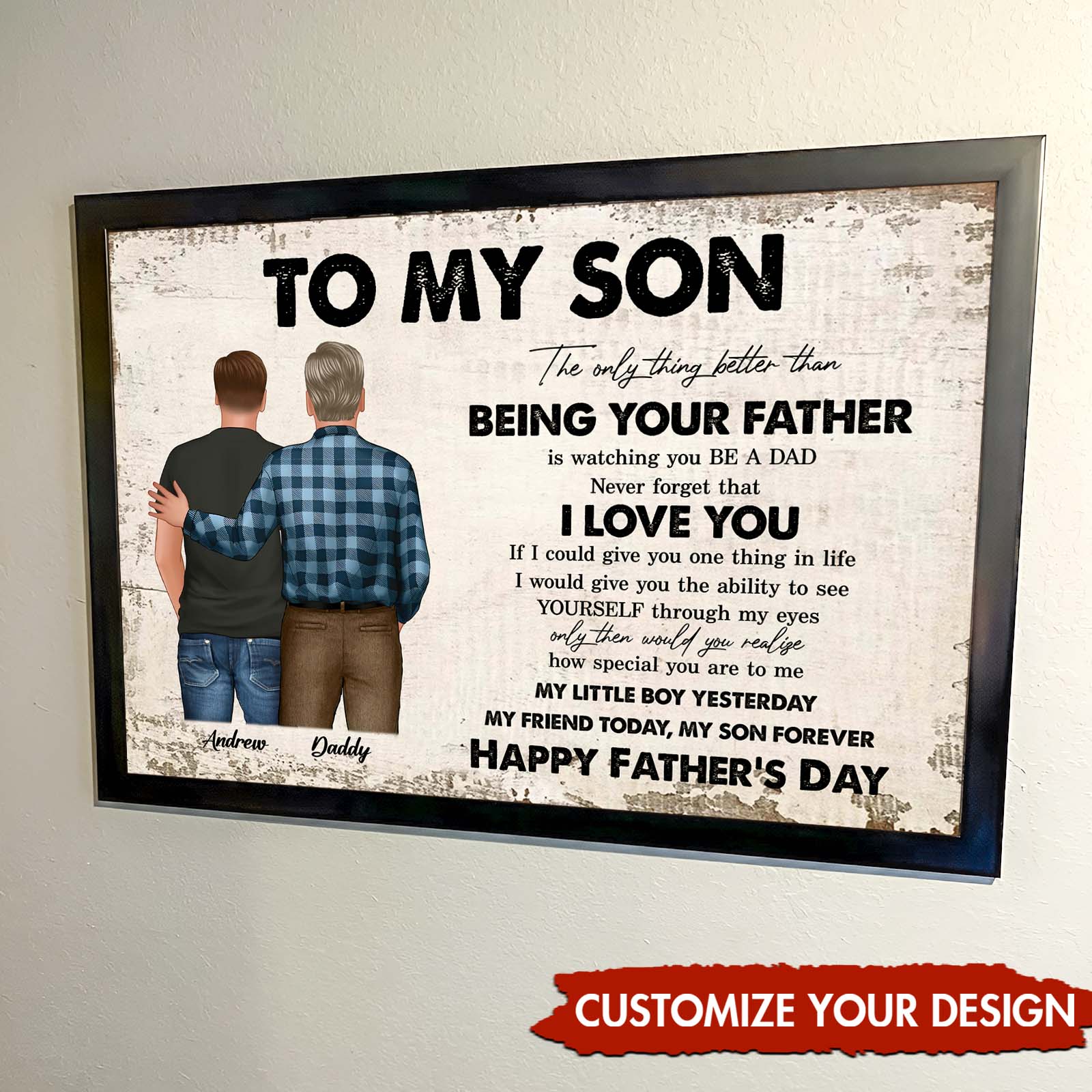 Family - To My Son - Personalized Poster