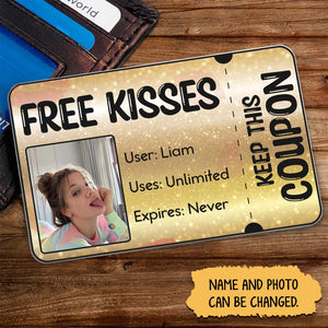 Free Kisses - Personalized Wallet Card