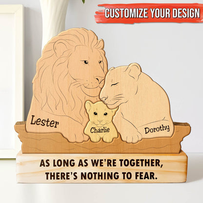 Family - Lion Family - Personalized Wooden Puzzle