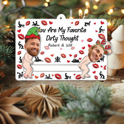 Couple - I Fucking Love You - Personalized Custom Photo Acrylic Slider Ornament
