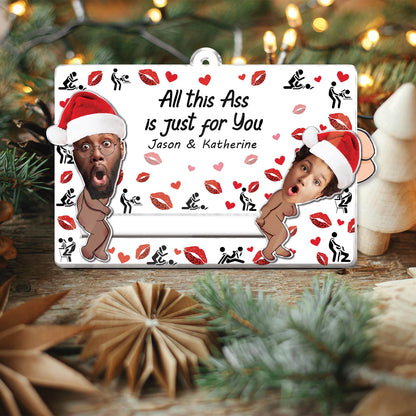 Couple - I Fucking Love You - Personalized Custom Photo Acrylic Slider Ornament