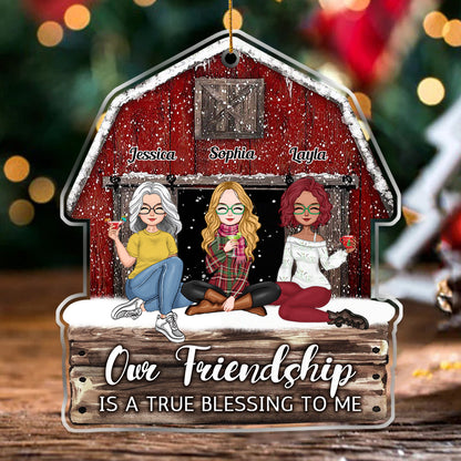 Besties - We'll Be Friends Until We're Old And Senile Then We'll be New Best Friends - Personalized Wooden Ornament