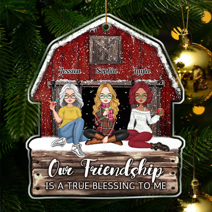 Besties - We'll Be Friends Until We're Old And Senile Then We'll be New Best Friends - Personalized Wooden Ornament