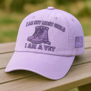 I Am A Vet Hat | Military Boots Embroidered Baseball Cap