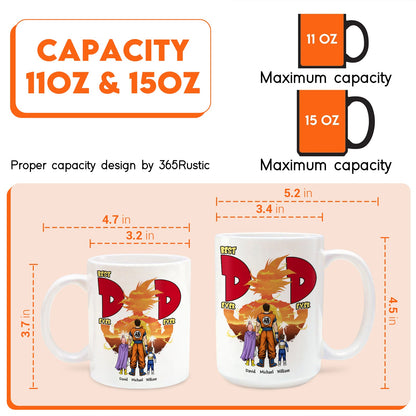 Anime best dad ever mug available in 11oz and 15oz sizes with anime character design