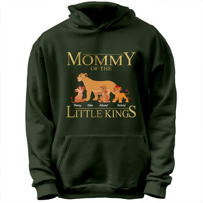 Custom mother of little kings shirt dark green hoodie with lioness and cubs design