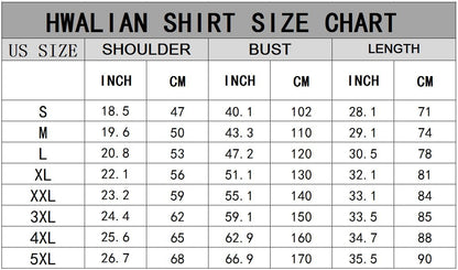 Size chart for custom pineapple linen shirt showing measurements for shoulder bust and length in inches and centimeters