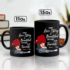 Custom together mug for couples featuring a loving design and heartfelt quote in black