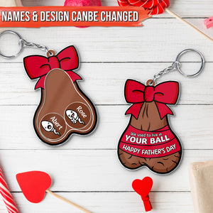 Funny custom dad gift featuring a personalized keychain with playful design options for Father's Day