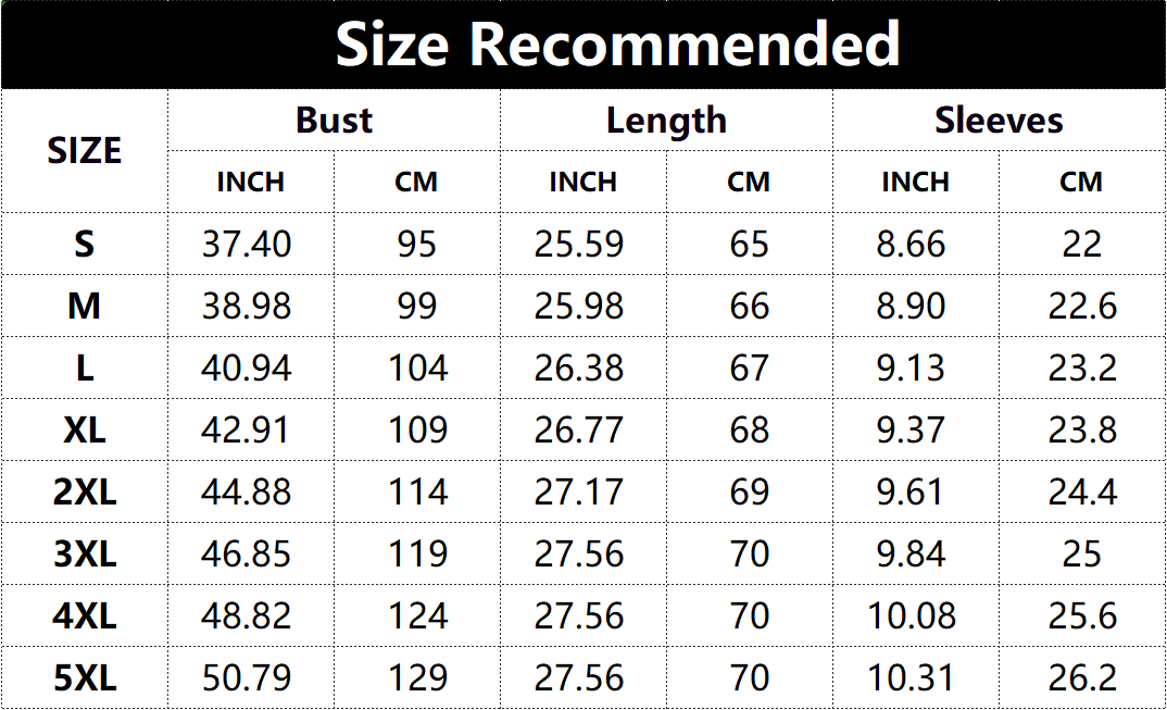 Size chart for funny Florida Everglades tee for women showing bust length and sleeve measurements in inches and cm